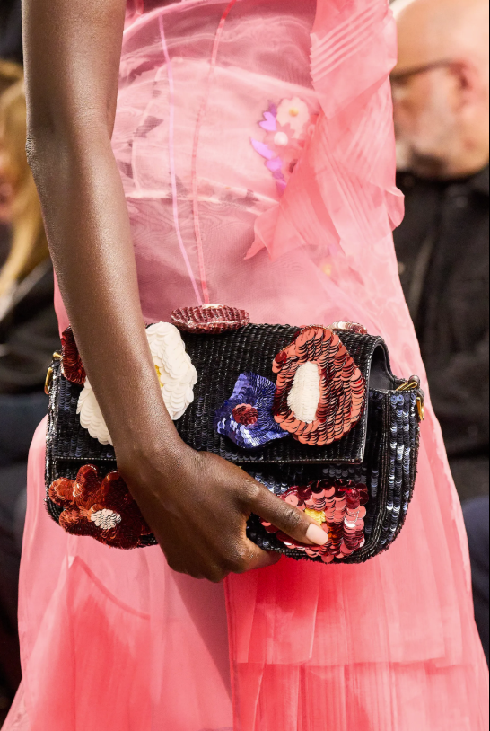 Fendi sequined baguette floral
