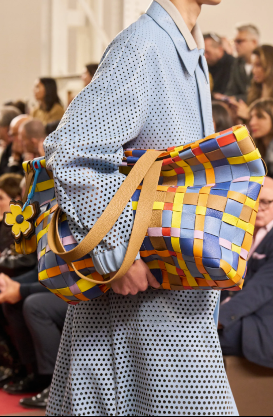 Fendi woven tote bag