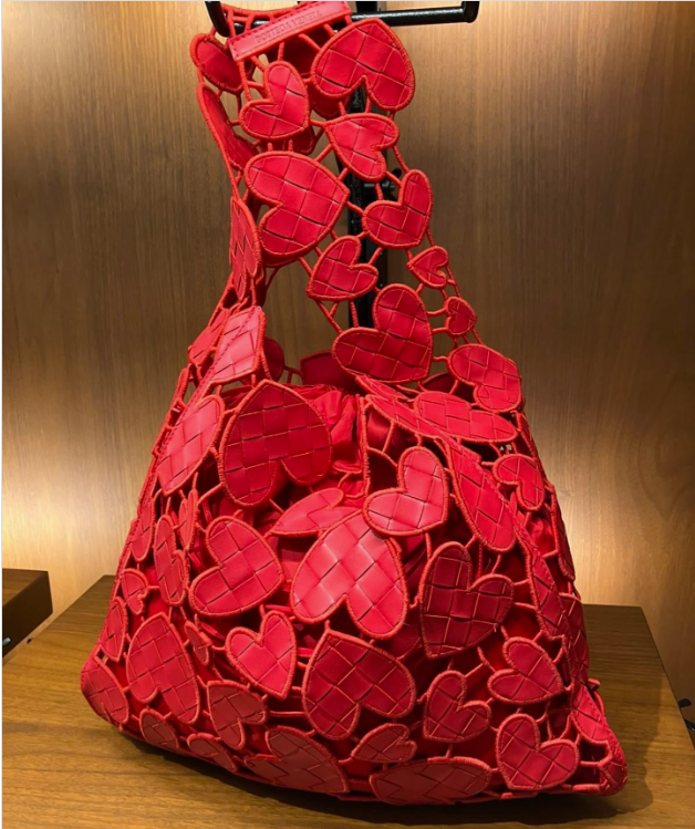 Bottega Veneta Valentines, taken from instagram @bottegavenetaworld[https://www.instagram.com/p/DTpbDwQDe9d/]