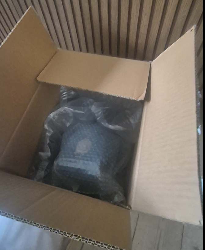 How the bag was packaged inside the box